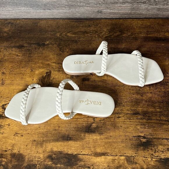 Diba True Jo Vial Leather Braided Sandal in Off White, Size 9. New in Box! - Picture 4 of 16